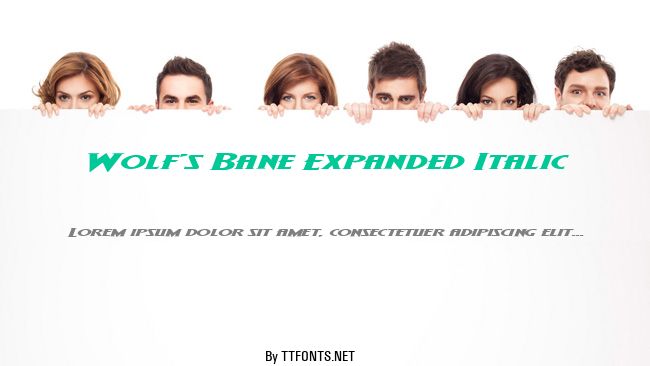 Wolf's Bane Expanded Italic example